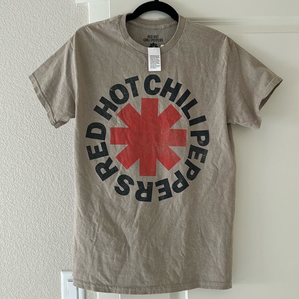 Red Hot Chili Peppers t-shirt, new with tag, label medium but actual size small